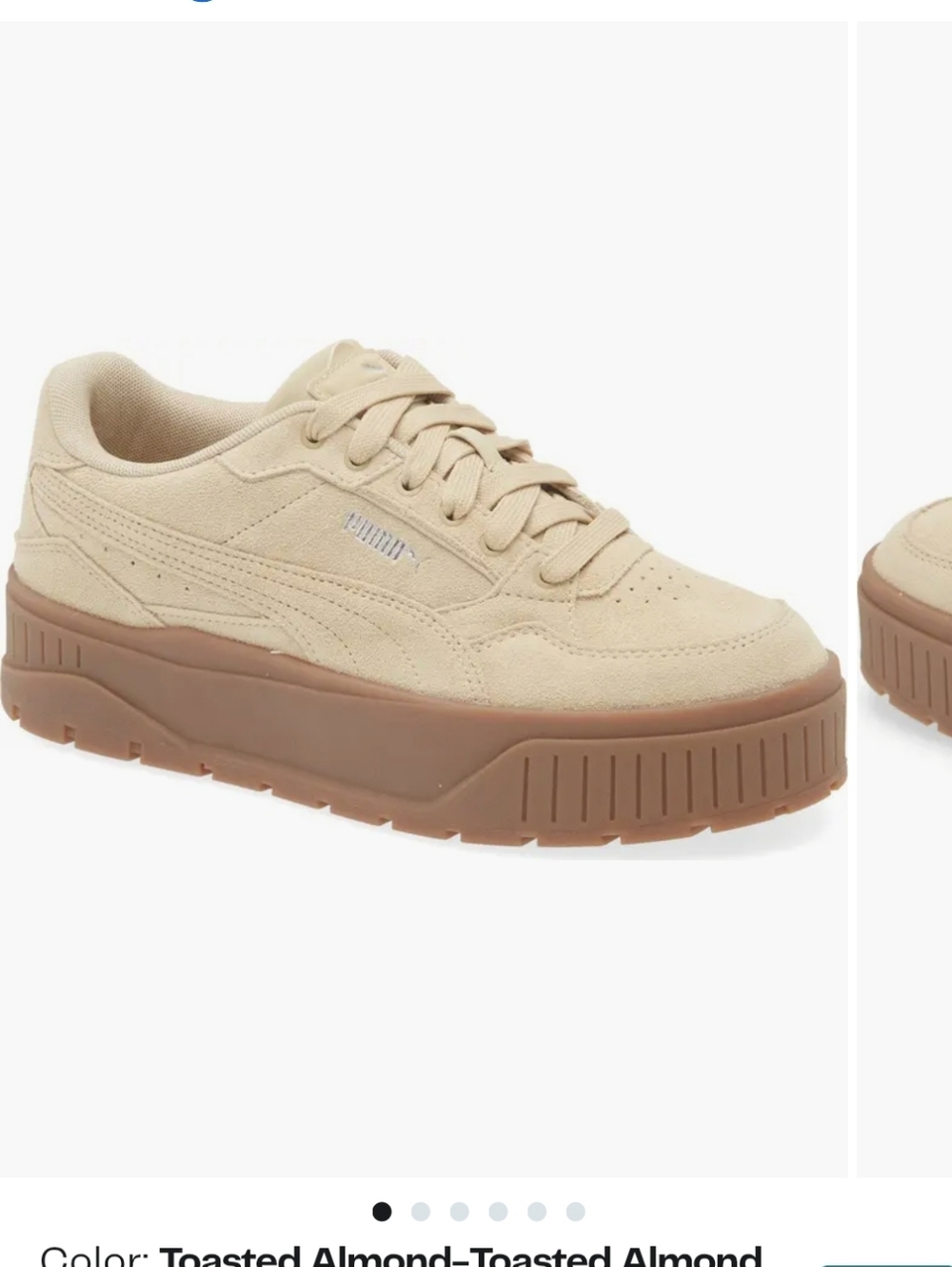 NEW PUMA Toasted Almond Karmen II Idol Platform Sneaker 8.5 WOMENS - Picture 2 of 7